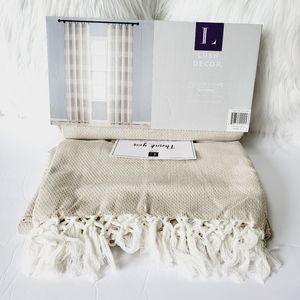 Light Filtering Curtain 40"×84" Two Panels Lush Decor